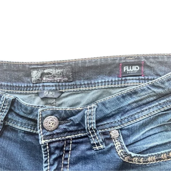 🚨Women’s Silver Jeans Blue Suki MID Slim boot Denim Jeans 👖 - Picture 4 of 5